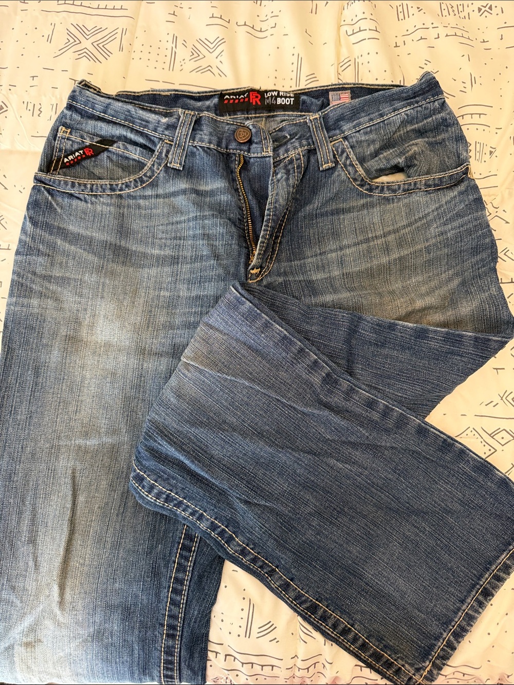 Ariat Men's Washed Blue Bootcut Jeans